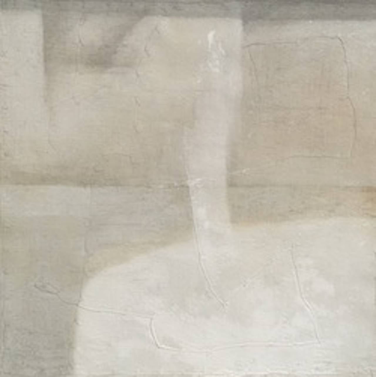Abstract Painting in Whites/Neutrals by Diane Petry, Belgium, Contemporary