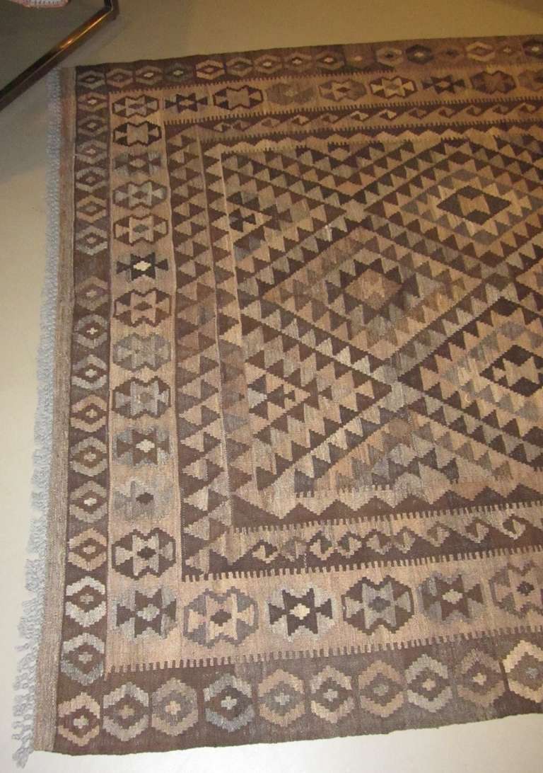Croatian Vegetable Dyed Kilim For Sale