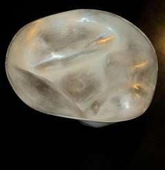 Contemporary Italian Silver Leaf Porcelain Medium Bowl