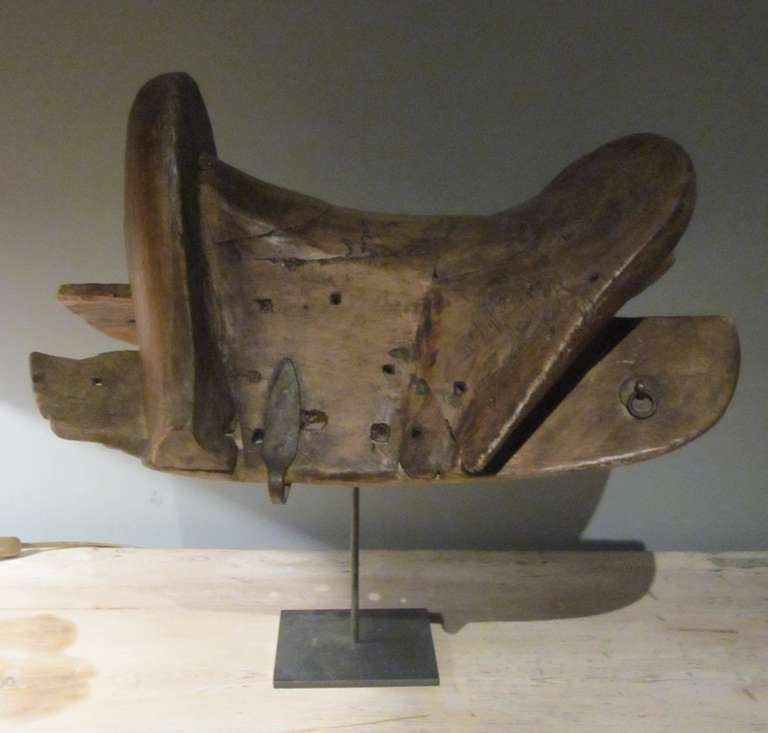 19th Century Chinese 19th c. Carved Wooden Saddle