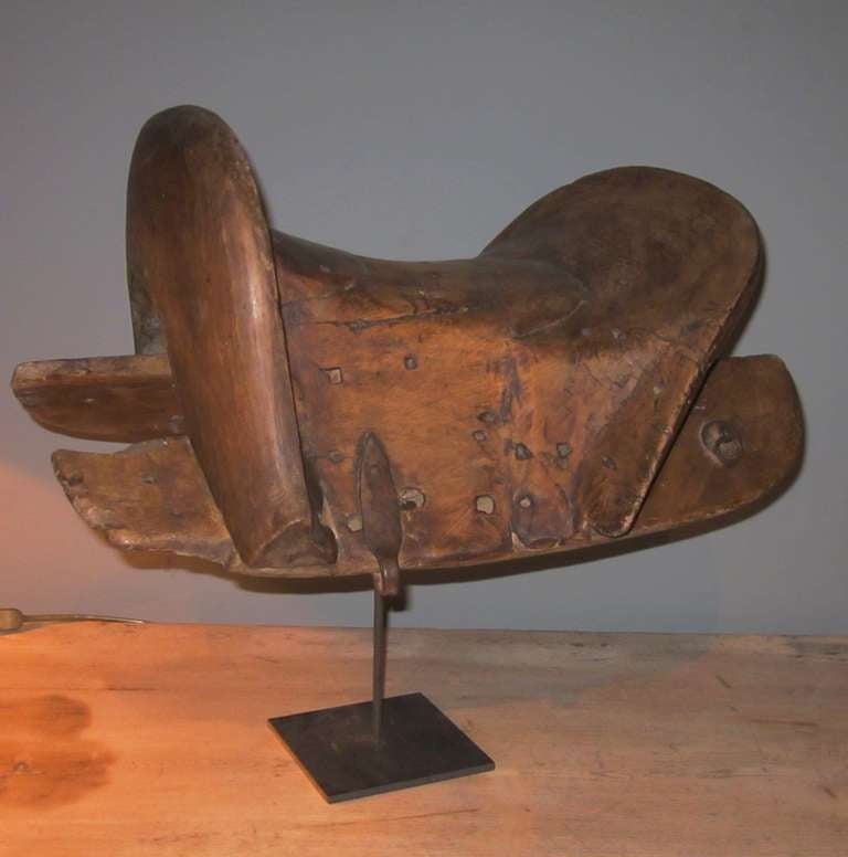 Chinese 19th c. Carved Wooden Saddle In Excellent Condition In New York, NY
