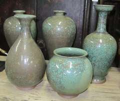 Contemporary Chinese Crackle Glazed Vases