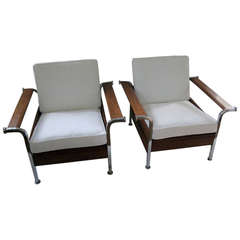 Pair Of 1970's French Arm Chairs