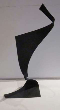 Abstract Modern Black Metal Sculpture, France