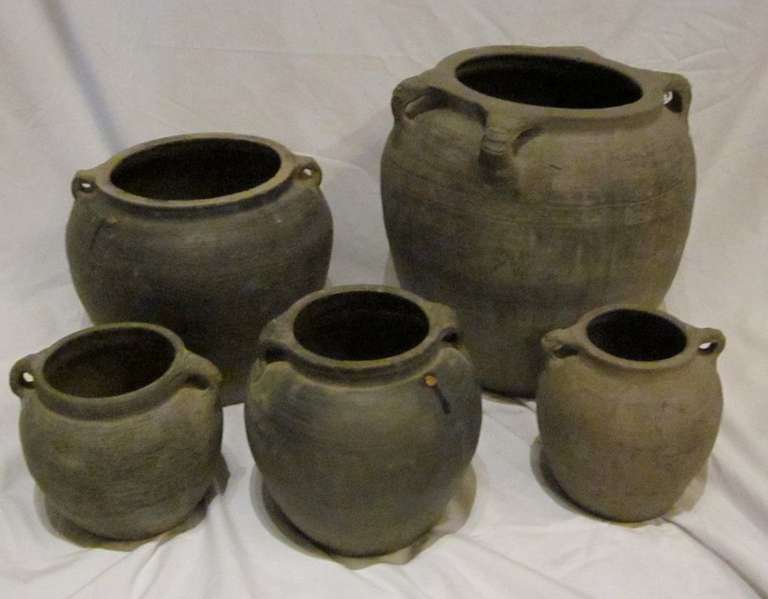 19th c. Chinese Large Terra Cotta Pots