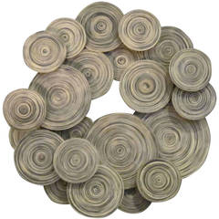 Indonesian Bamboo Disc Wall Sculpture