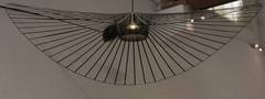 Abstract Black Resin Wavy Spoke Chandelier, France, Contemporary