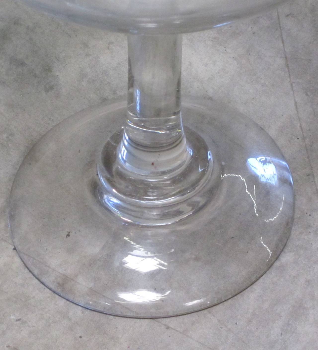 19th Century Glass Leech Bowl, France