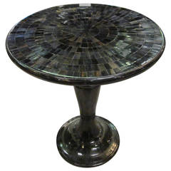 Faux Horn Small Cocktail Table, Contemporary