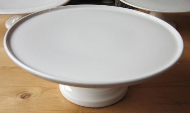Porcelain Cake Plates, Belgium, 1920s