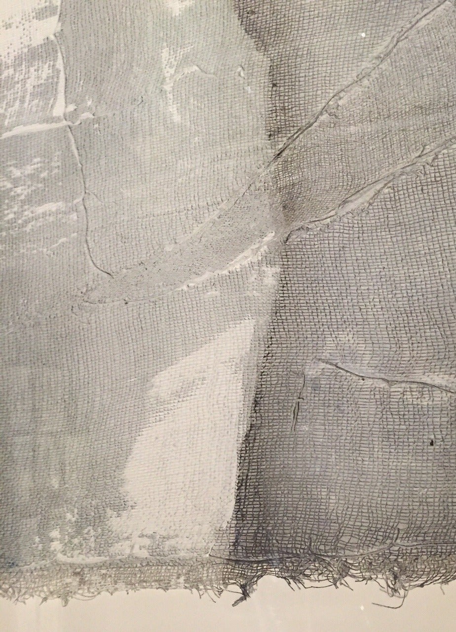 Belgian Painting by Diane Petry, Pale Blue and Shades of Grey, Belgium, Contemporary