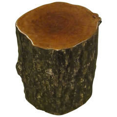 Round Solid Wood Side Table, Indonesia, Contemporary