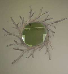 Contemporary Faux Bois Mirror