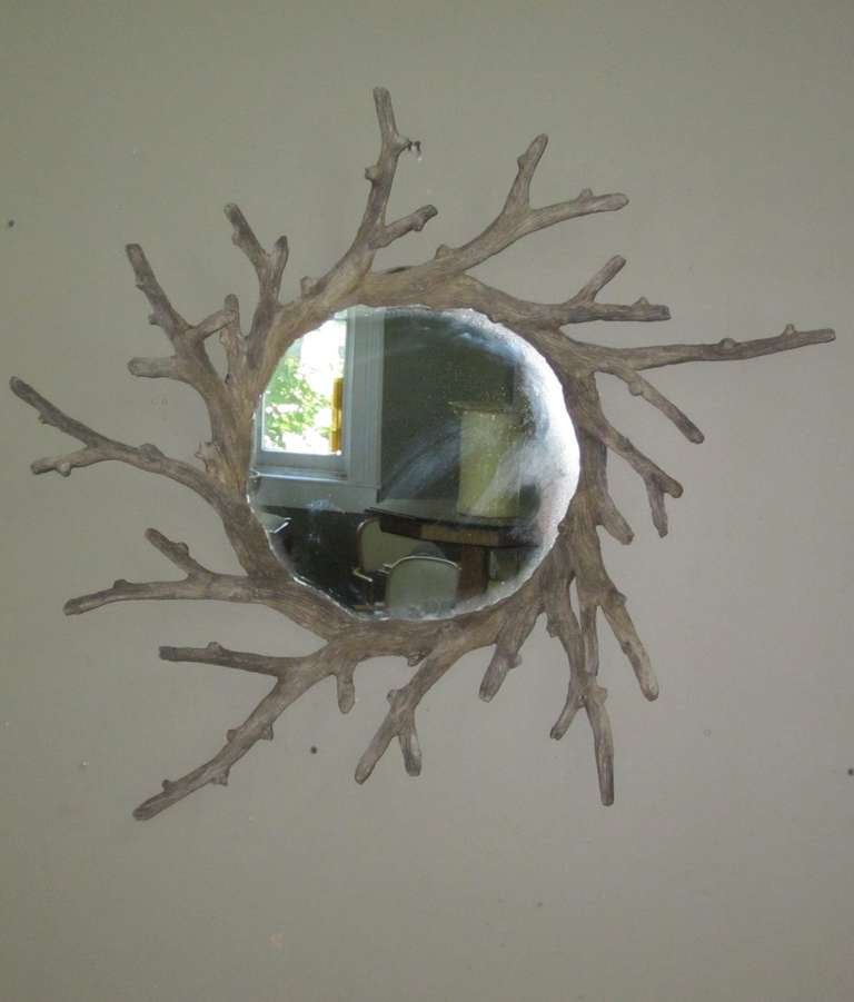 Contemporary Faux Bois Mirror