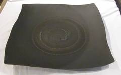 Hand Made Fine Ceramic Extra Large Black Square Platter, Italy, Contemporary