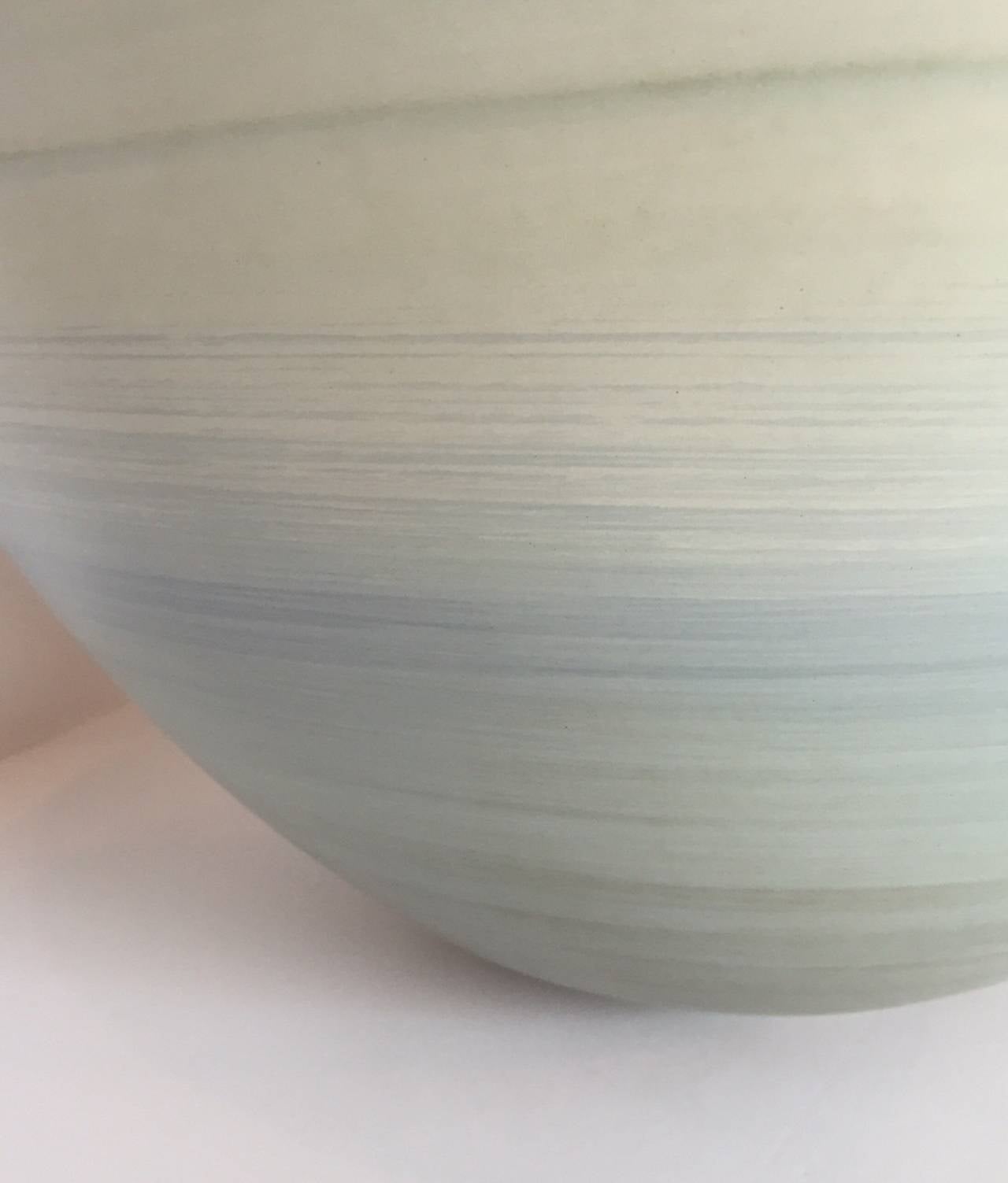 Italian Handmade Fine Ceramic Blue Ombre Deep Bowl, Italy, Contemporary