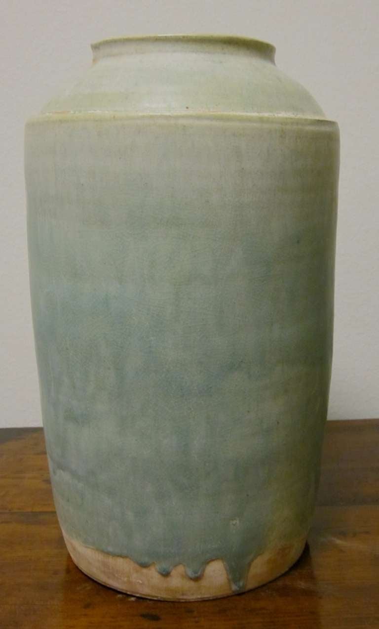 Contemporary Chinese Pair Cylinder Shape Vases