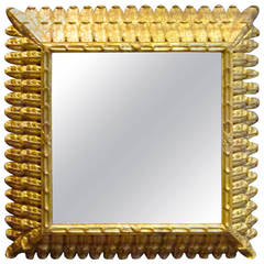 Rare Large French Gilded Mirror