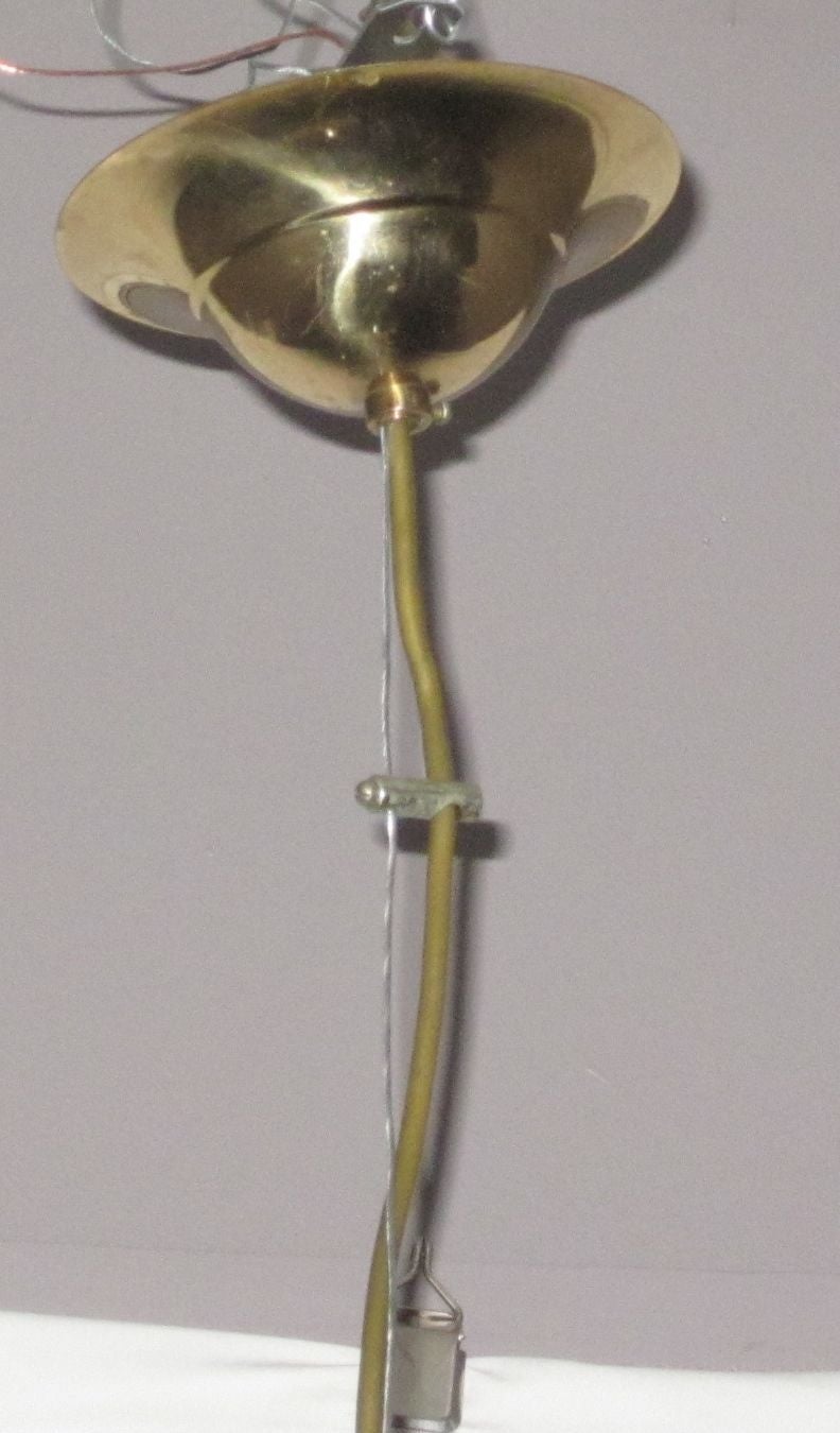 Rechteckiger Kronleuchter aus geschwungenem Glas und Messing mit Rauchglas in Taupe, Italien, 1970er Jahre im Angebot 3