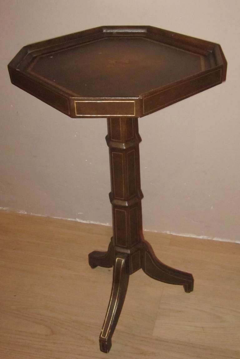 Maison Jansen Brown Leather Cocktail Table, France, 1940s For Sale 1