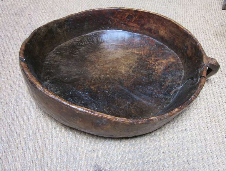 19th c. French Large Wood Bowl