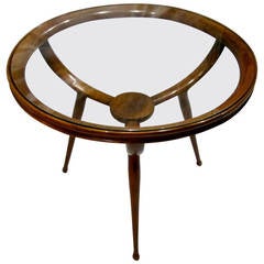 Mid Century Italian Glass Top Coffee Table