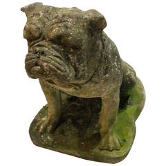 Stone Bulldog Statue, England, 1920s