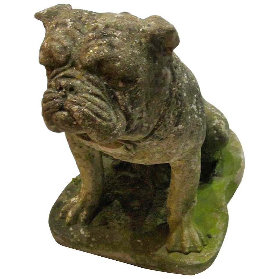 Stone Bulldog Statue, England, 1920s