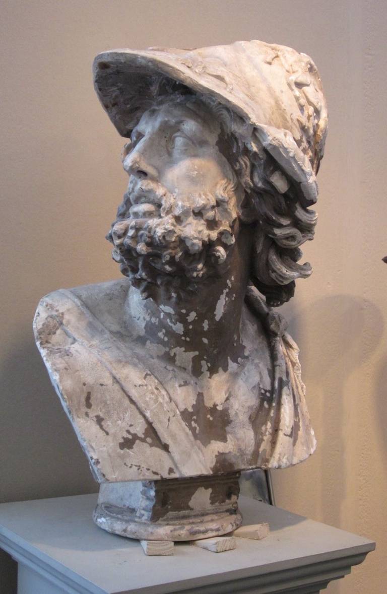 19th c Italian Bust of Man In Good Condition In New York, NY