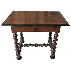 1730 c. French Spool Leg Side Table