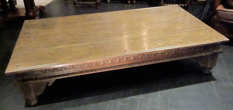 19th C. Indian Teak Coffee Table