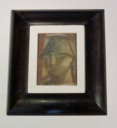 Hungarian Oil Painting of Man in Hat