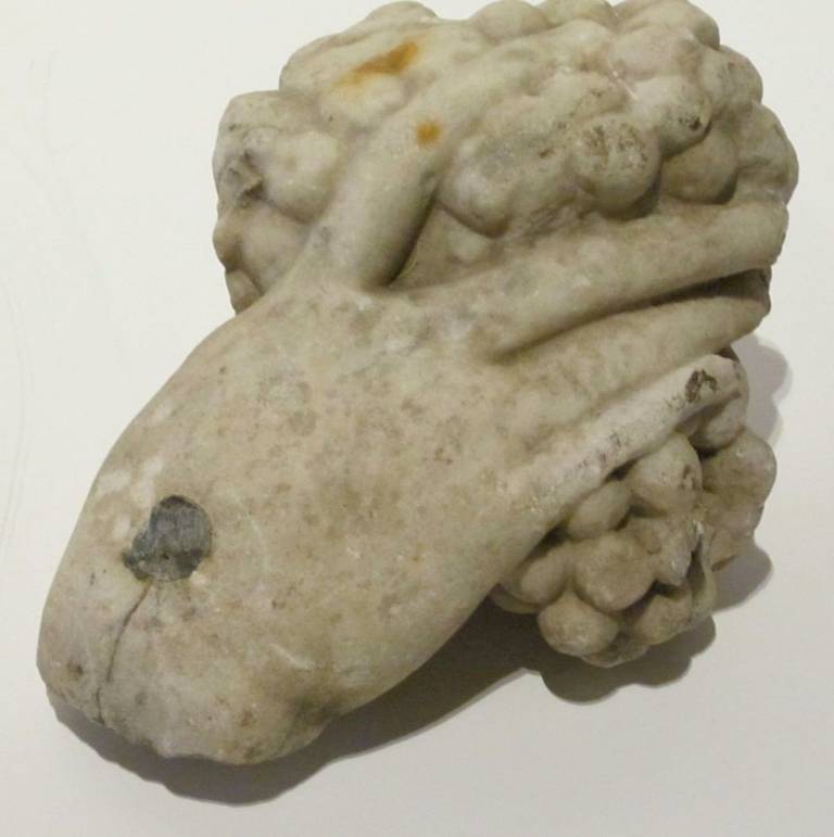 Sculpture of Hand Holding Grapes, France, 19th century