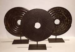 Chinese Set of Dark Brown Discs