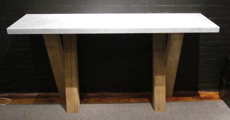 Carrera Marble Top, Vintage Base, Console Table, Belgiam
