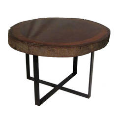 1940s Wood Slice Coffee Table