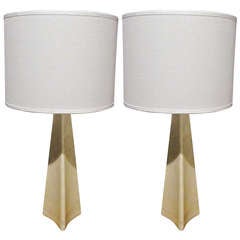 Pair of Italian Alabaster Lamps
