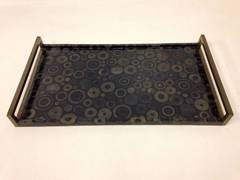 English Brass and Shagreen Tray