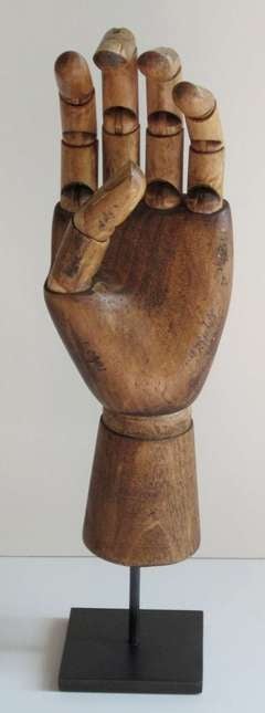 Large Vertical Articulated Hand Sculpture
