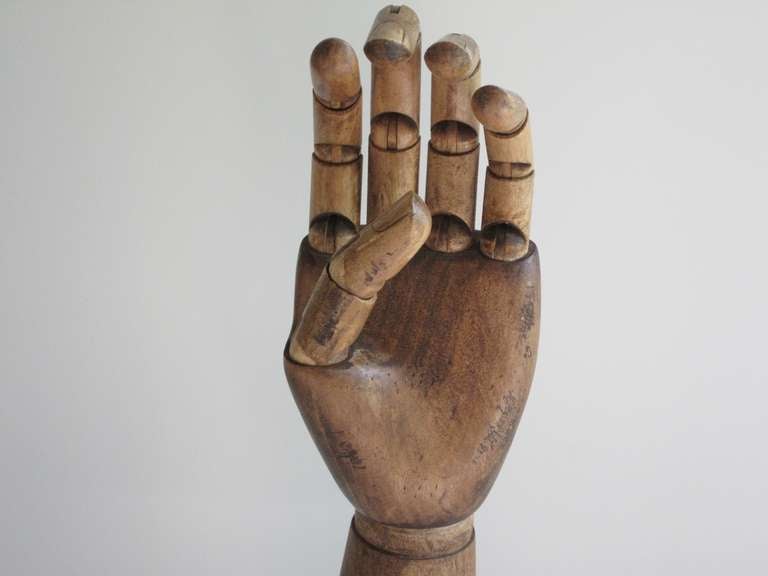 Large Vertical Articulated Hand Sculpture