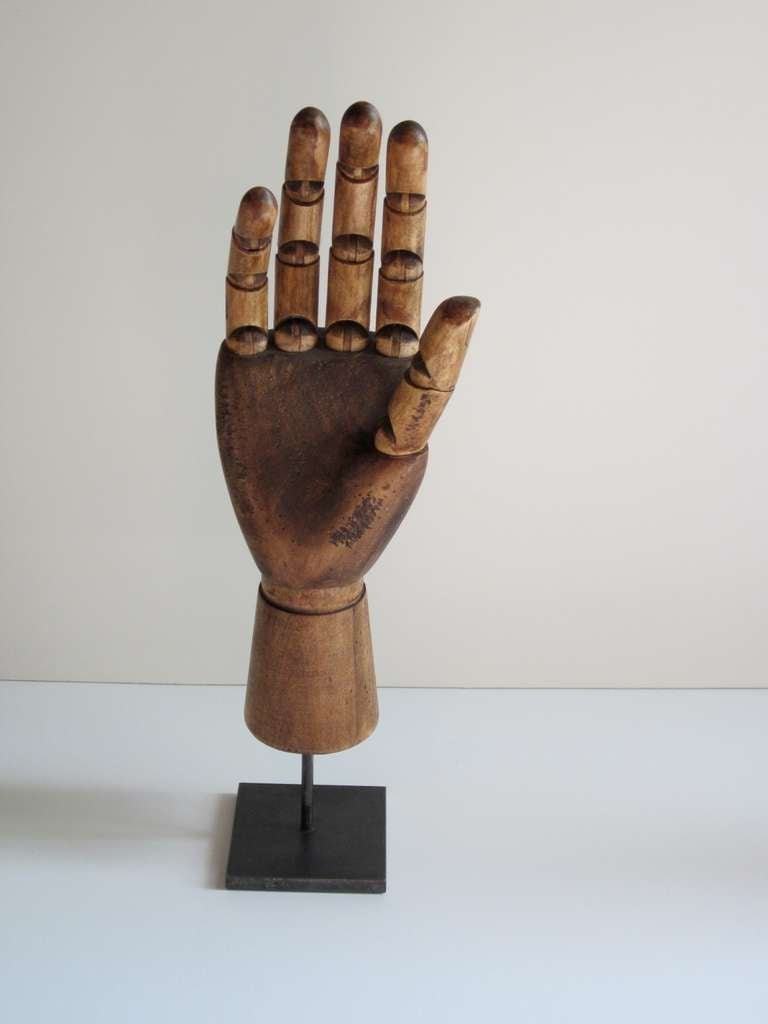 Large Vertical Articulated Hand Sculpture at 1stDibs