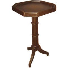 Maison Jansen Brown Leather Cocktail Table, France, 1940s 1