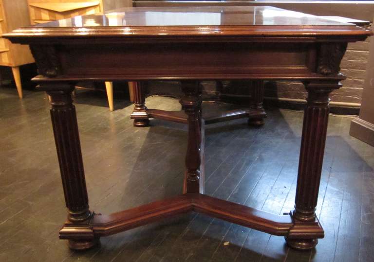 19th Century Three-Drawer Desk with Hidden Pullouts, France In Excellent Condition In New York, NY