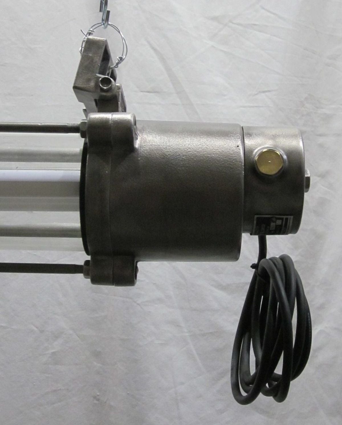 Industrial Brushed Metal Tube Light, Dutch, 1940s at 1stDibs