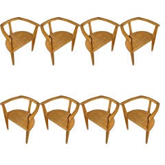 Set of Eight 1930's Austrian Dining Chairs