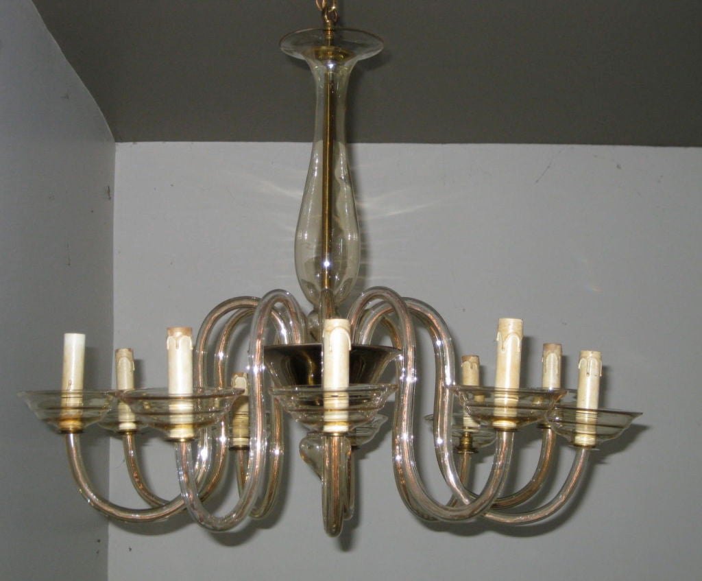 1940's Italian Murano 10 Arm Chandelier