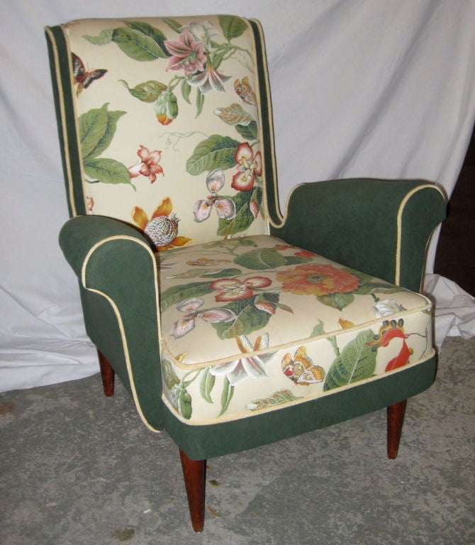 Pair of 1960's Floral Arm Chairs