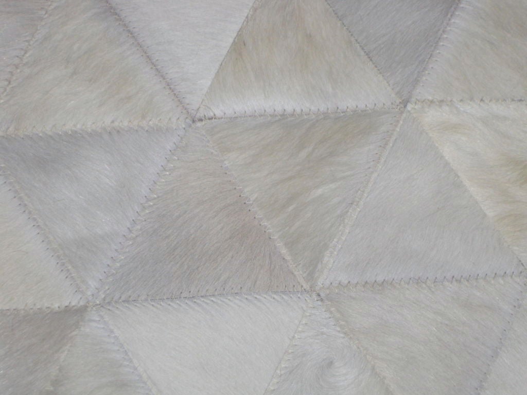 20th Century Patchwork Cowhide Rug For Sale