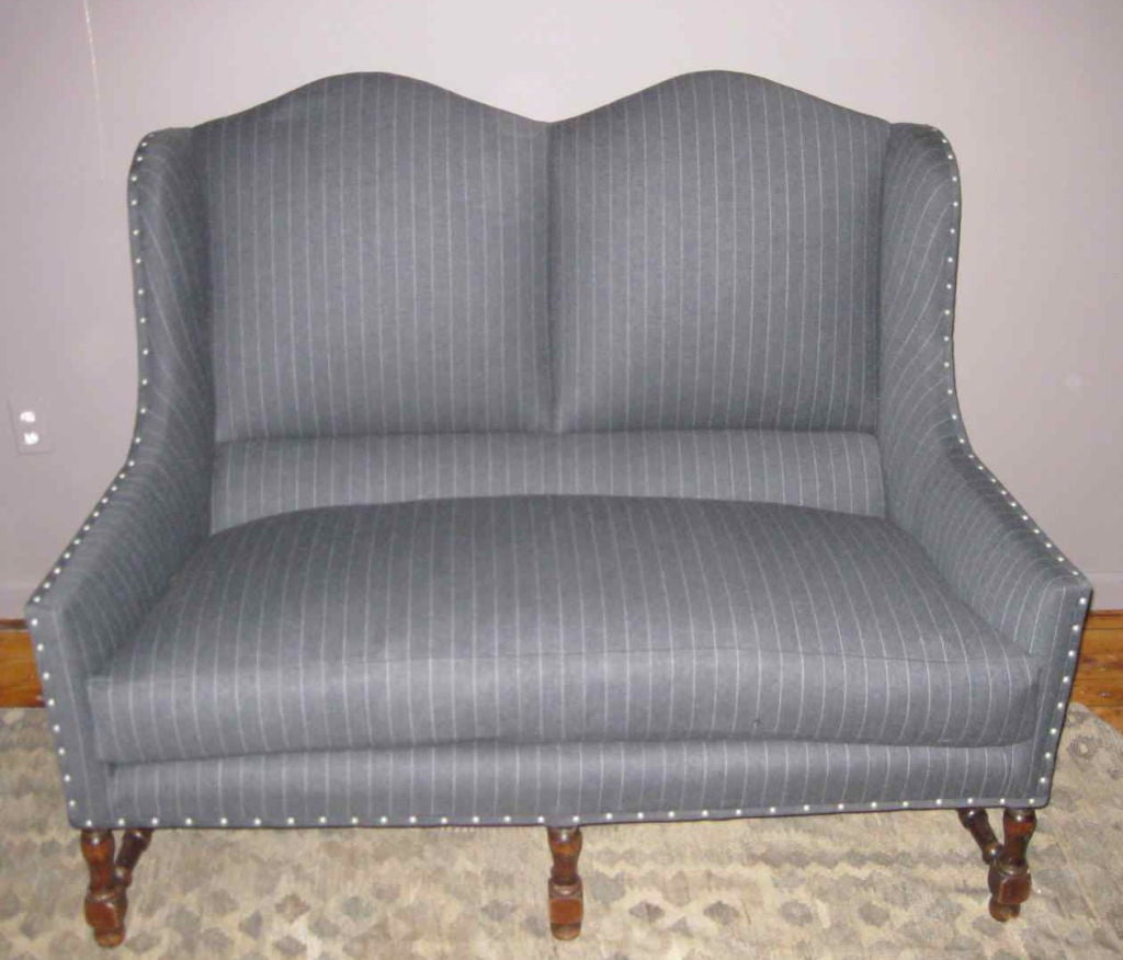 French 1920's High Back Settee
