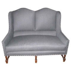 French 1920's High Back Settee